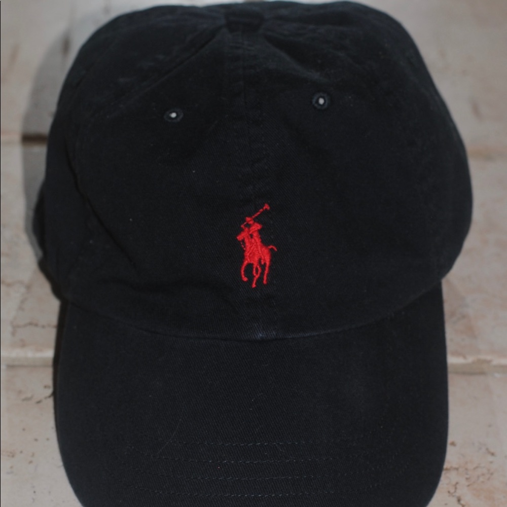 Authentic Adjustable Black Polo Hat